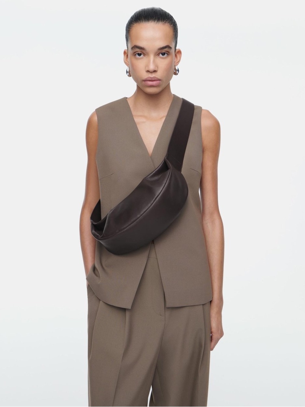 COS Swing Crossbody Bag in Brown NWT